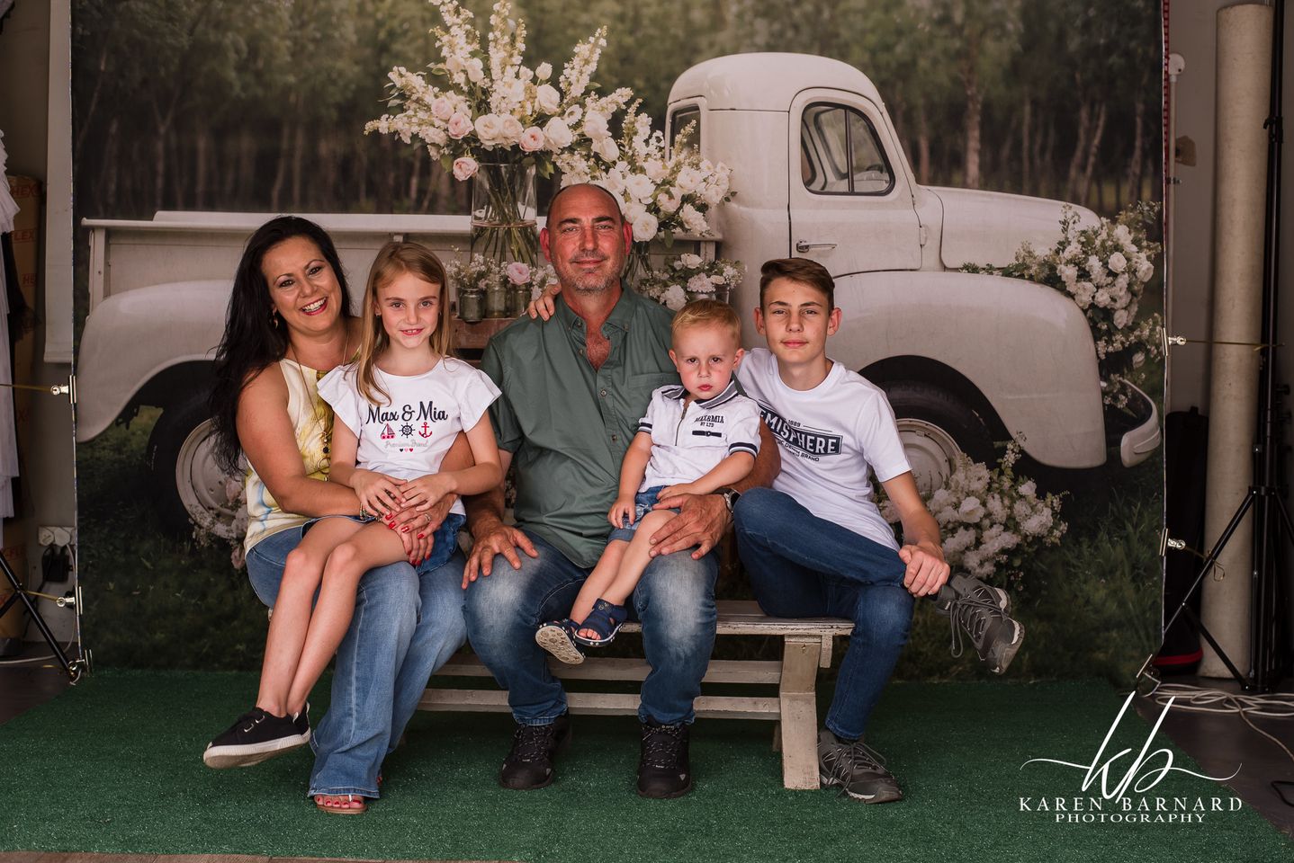 Kate Frühling Weiße Blumen LKW Hintergrund von Chain Photography - Kate Backdrop.de