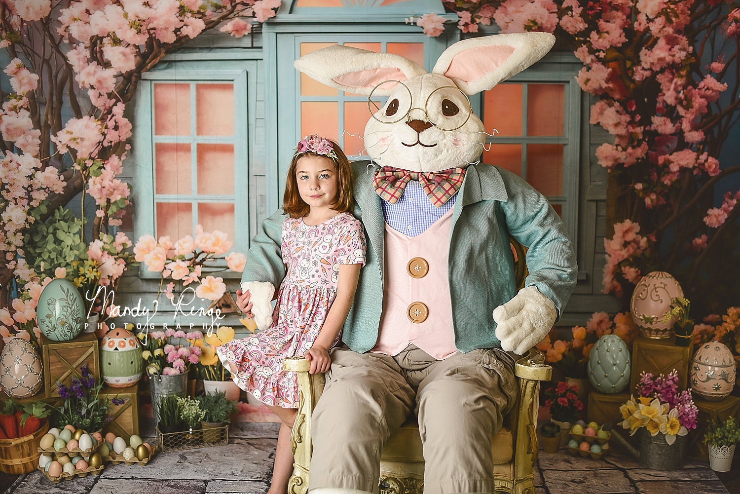 Kate Frühling Ostern Blumen Haus Hintergrund von Emetselch - Kate Backdrop.de