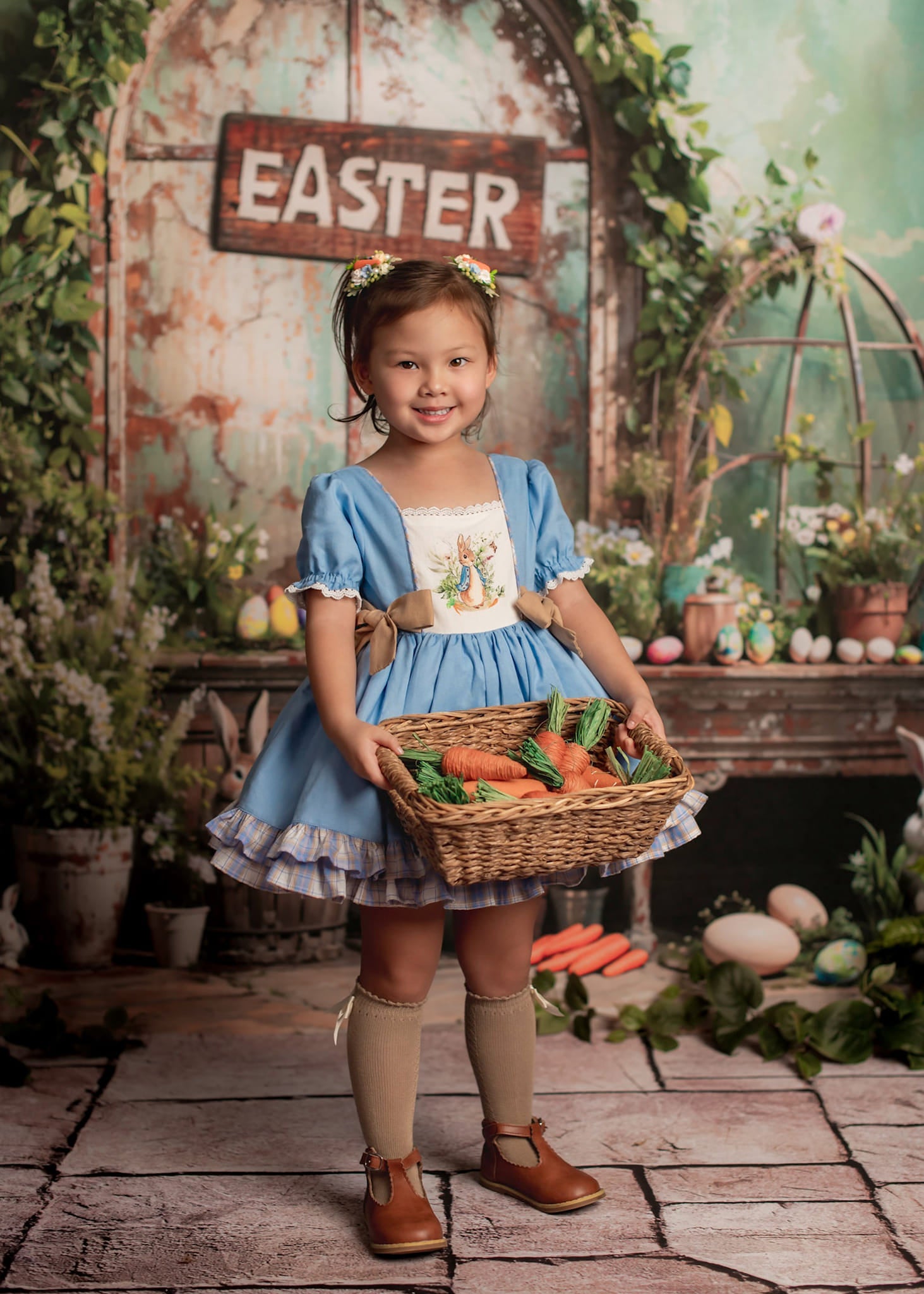Kate Ostern Grünpflanze Peter Rabbit Hintergrund von Emetselch - Kate Backdrop.de