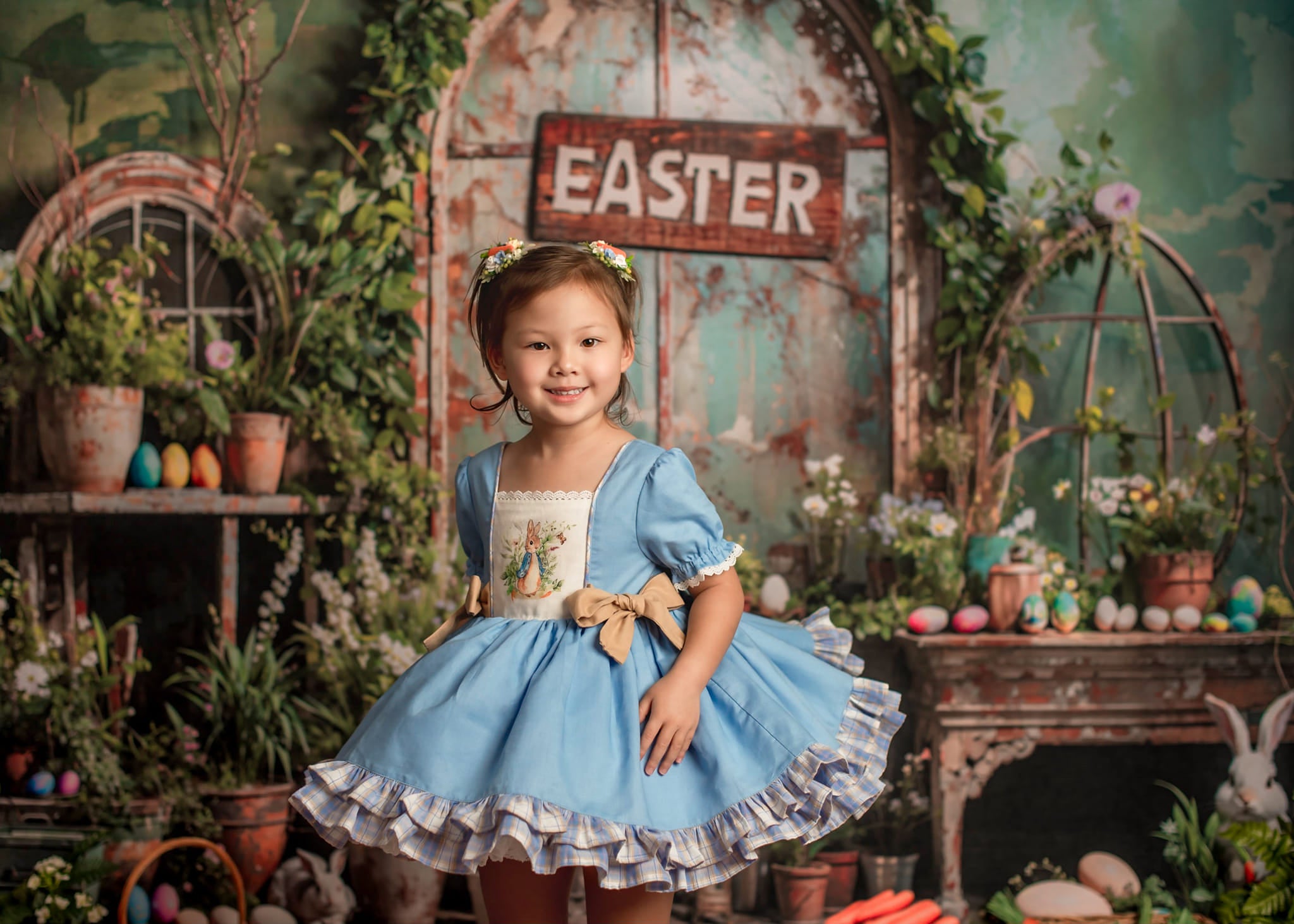 Kate Ostern Grünpflanze Peter Rabbit Hintergrund von Emetselch - Kate Backdrop.de