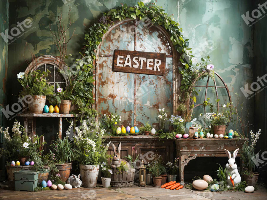 Kate Ostern Grünpflanze Peter Rabbit Hintergrund von Emetselch - Kate Backdrop.de