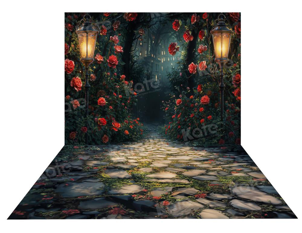 Kate Frühling Wald Blume Laterne Hintergründe+Frühling Grass Stone Floor Hintergründe - Kate Backdrop.de