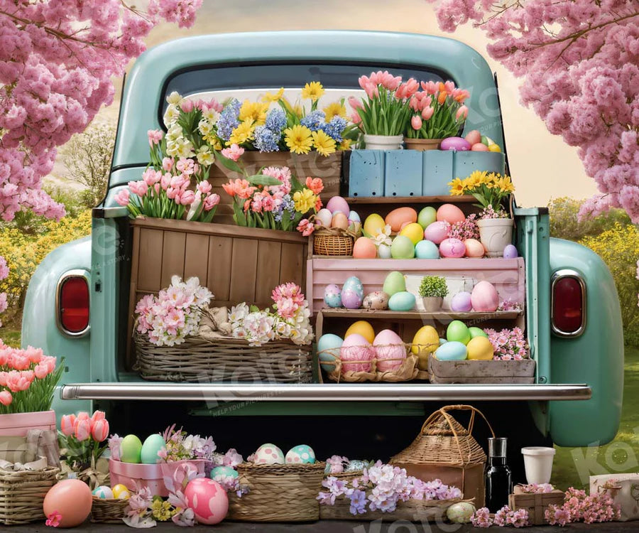 Kate Ostern Blumen LKW Hintergrund von Emetselch - Kate Backdrop.de