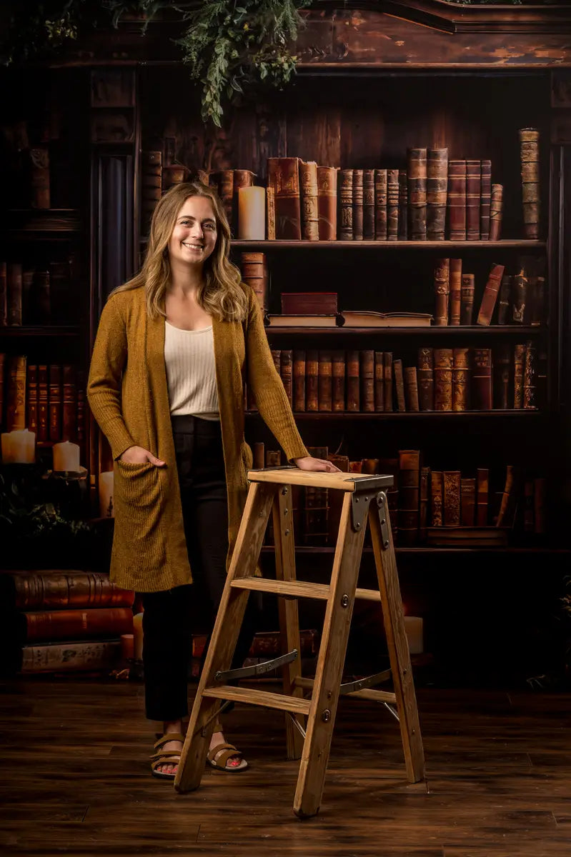 Kate Kerze Grün Pflanze Buch Zimmer Hintergrund entworfen von Emetselch - Kate Backdrop.de