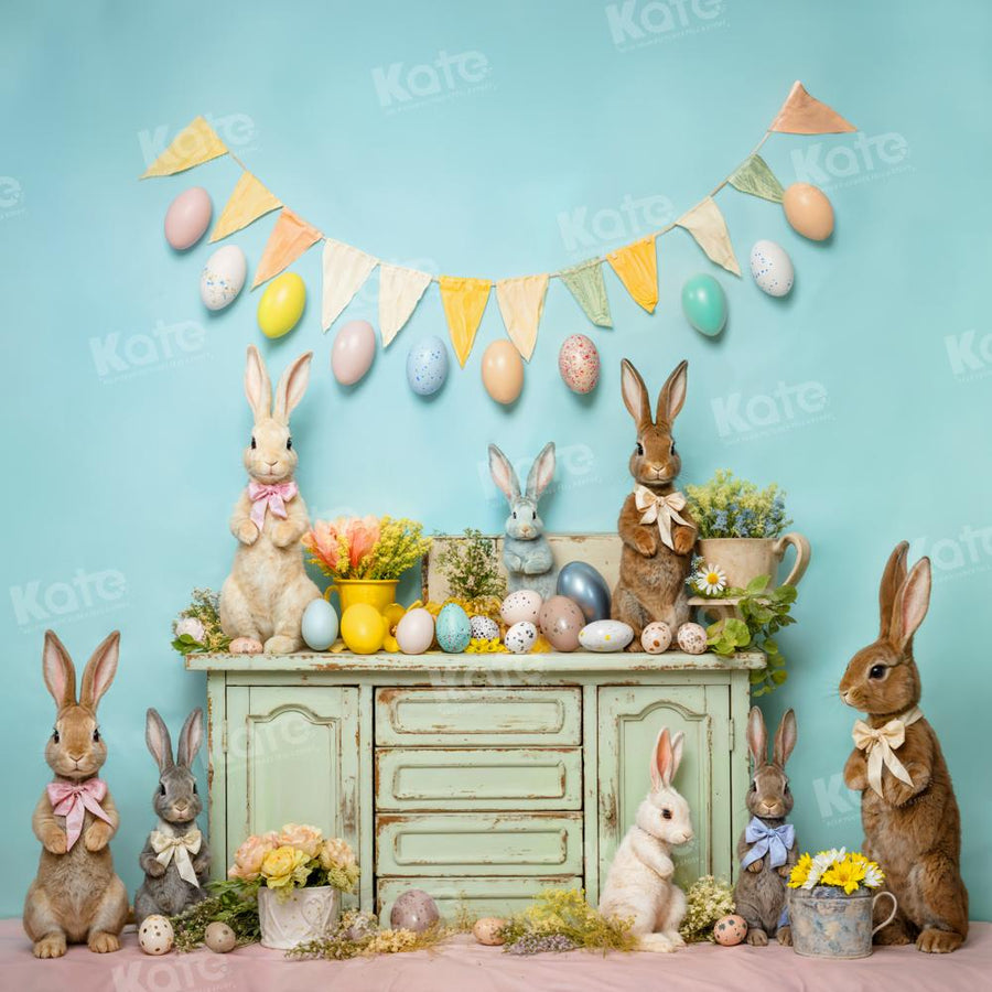 Kate Frühling Osterei Hase Blumen Hintergrund von Emetselch - Kate Backdrop.de