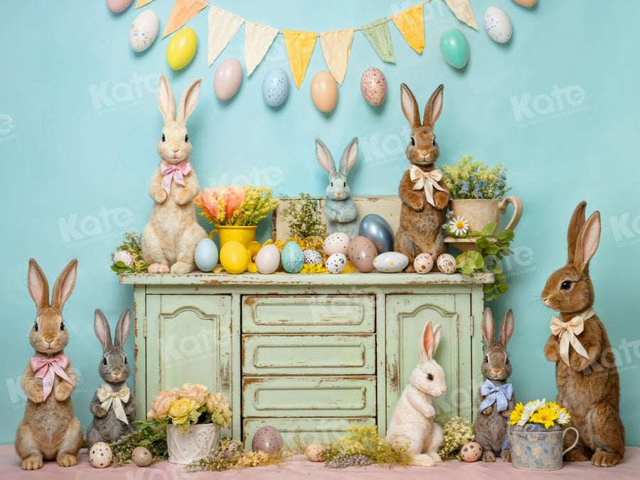 Kate Frühling Osterei Hase Blumen Hintergrund von Emetselch - Kate Backdrop.de