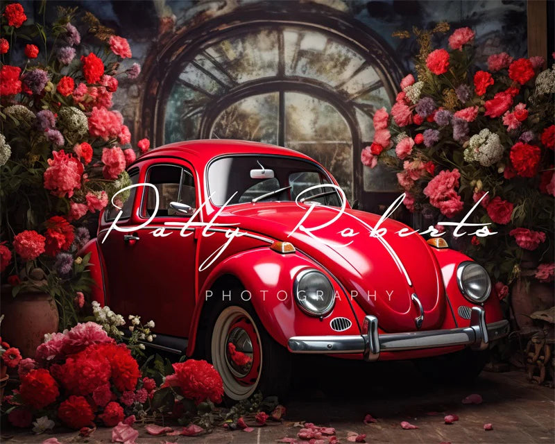 Kate Valentinstag Rotes Auto Hintergrund von Patty Roberts