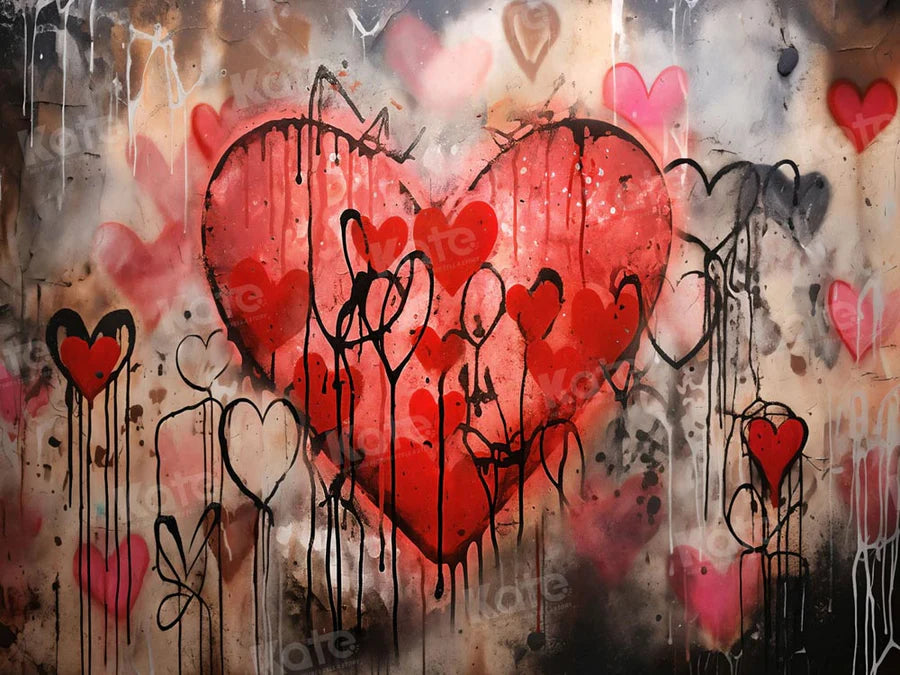 Kate Valentinstag Tinte Herzen Hintergrund von Chain Photography - Kate Backdrop.de