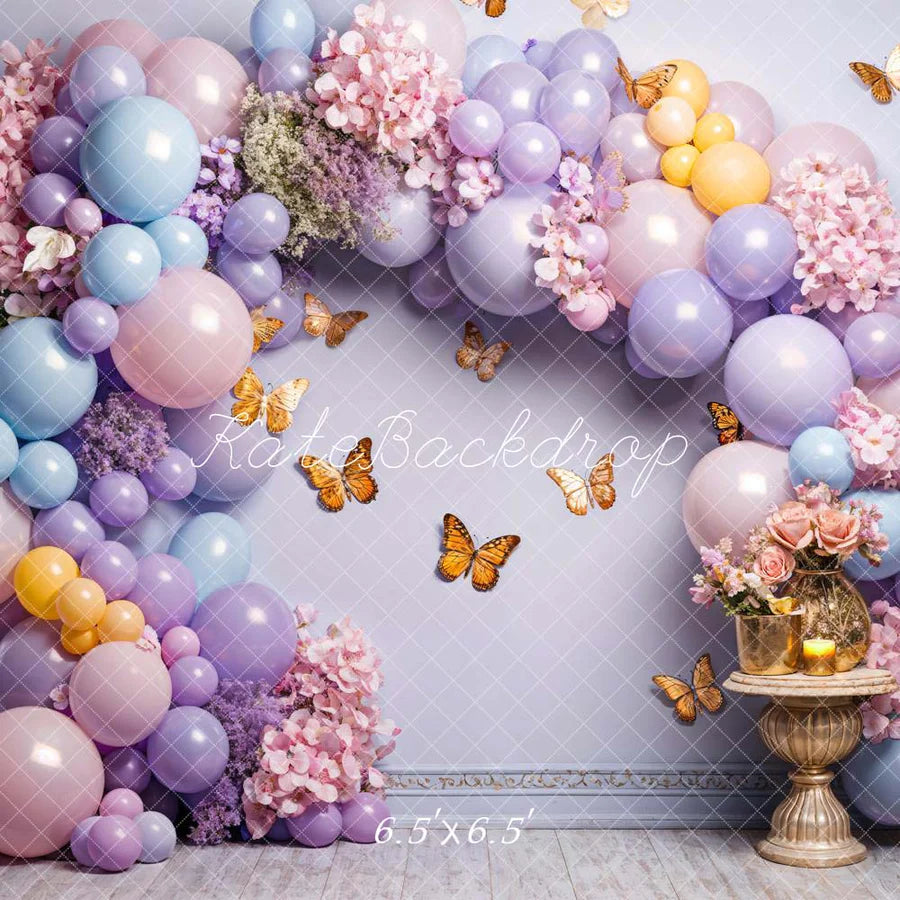 Kate Bunte Luftballon Schmetterling Wand Hintergrund von Chain Photography - Kate Backdrop.de