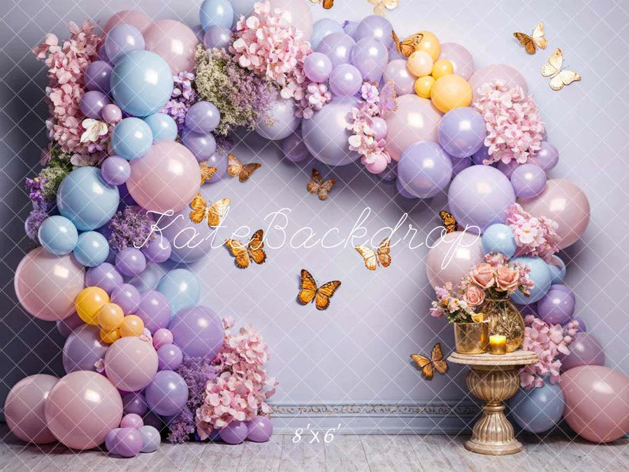 Kate Bunte Luftballon Schmetterling Wand Hintergrund von Chain Photography - Kate Backdrop.de