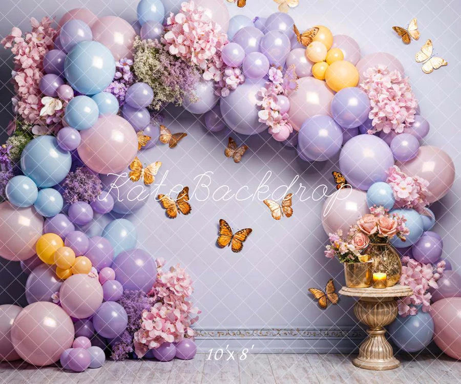 Kate Bunte Luftballon Schmetterling Wand Hintergrund von Chain Photography - Kate Backdrop.de