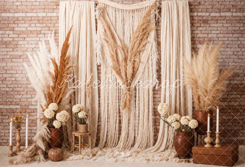 Kate Boho Kerze Schilf Vorhänge Hintergrund von Chain Photography - Kate Backdrop.de