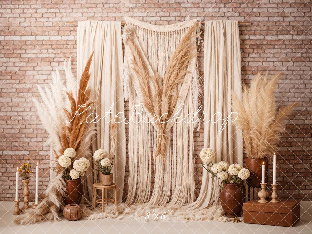 Kate Boho Kerze Schilf Vorhänge Fleece Hintergrund Entworfen von Chain Photography - Kate Backdrop.de