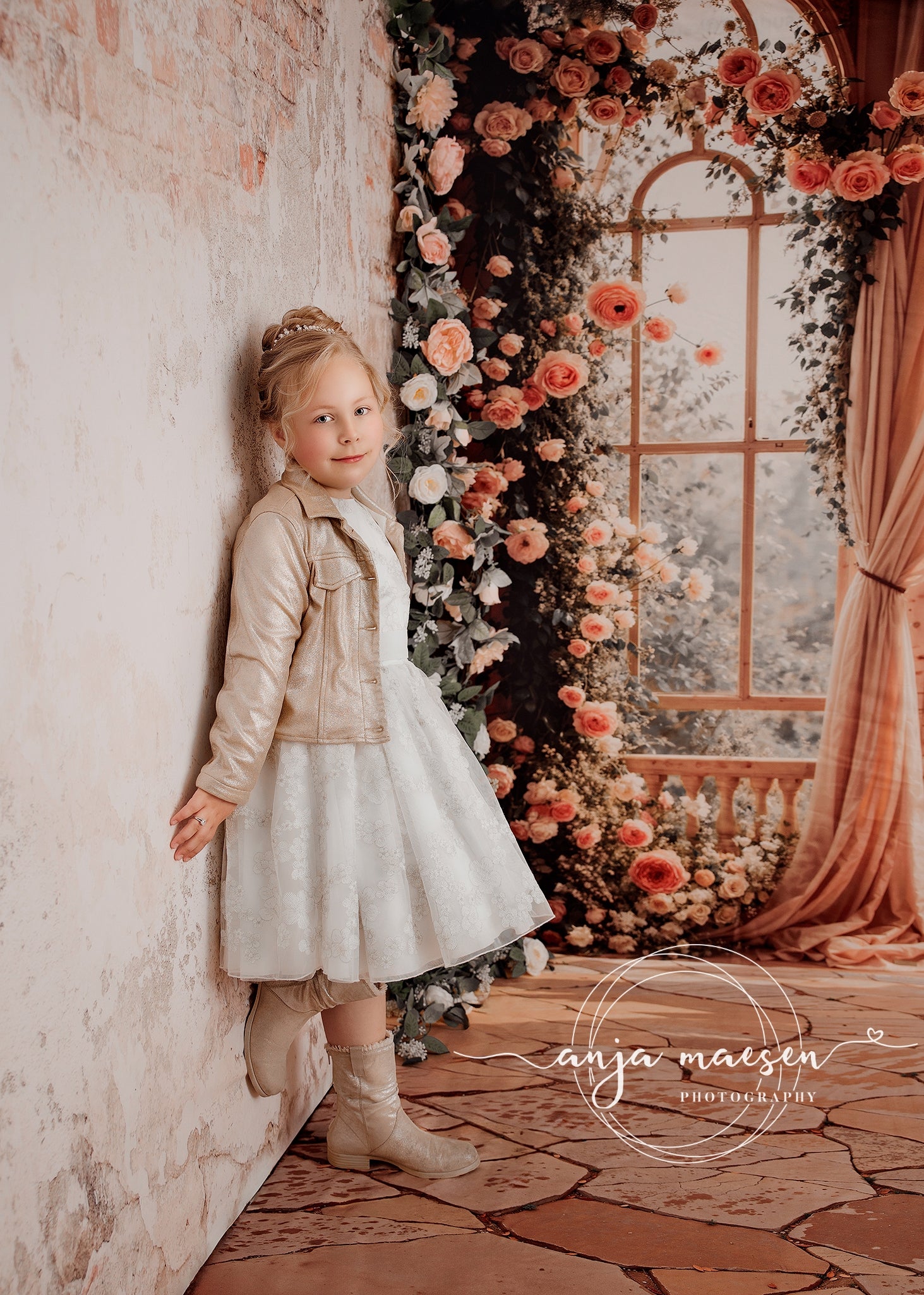 Kate Boho Sommer Wand  Hintergrund schäbig Wand