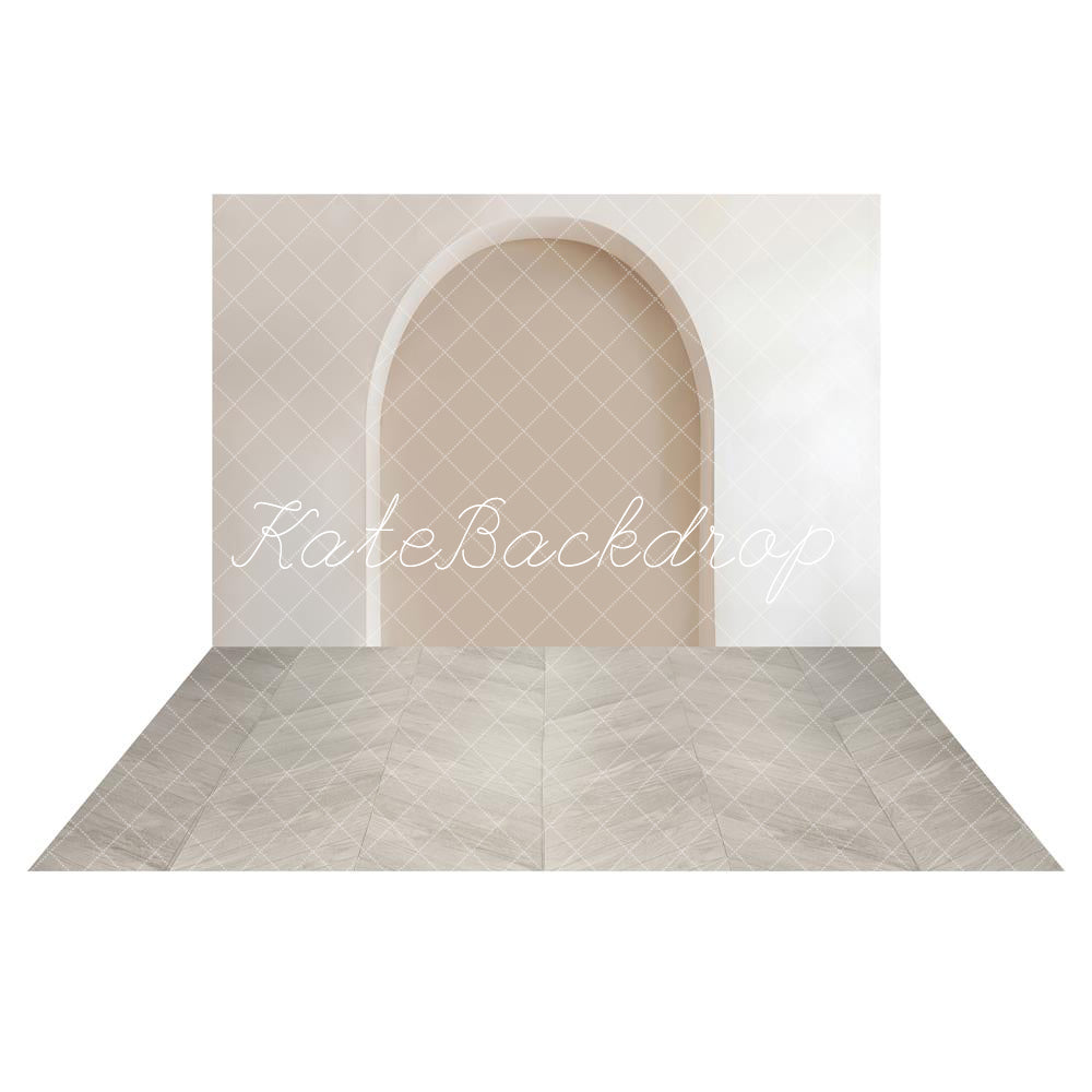 Kate Weißer Kunstbogen Wandhintergrund+Weißer grauer Boden für Fotografie - Kate Backdrop.de