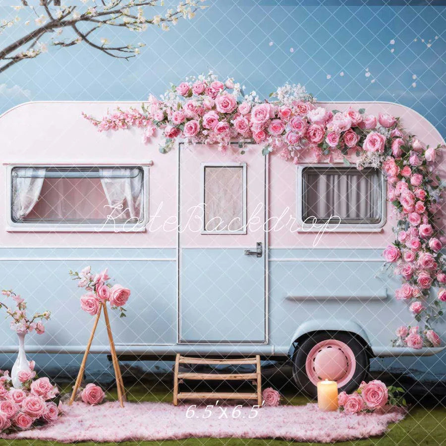 Kate Valentinstag Rosa Blumen RV Hintergrund von Chain Photography - Kate Backdrop.de