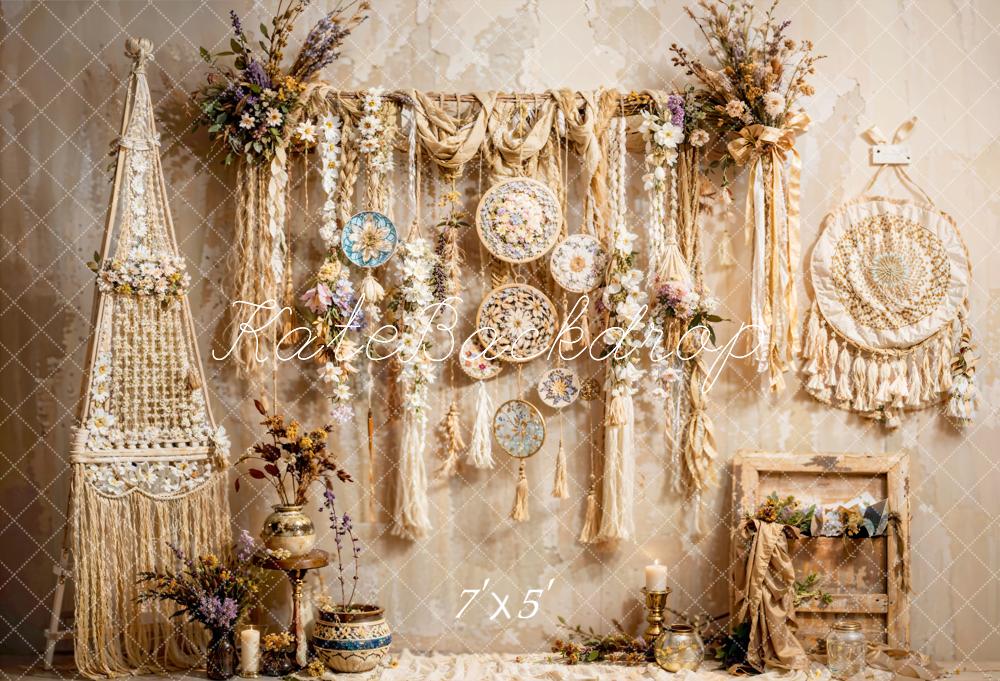 Kate Boho Wandbehang Blumen Hintergrund Entworfen von Emetselch - Kate Backdrop.de