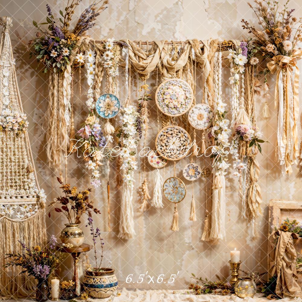 Kate Boho Wandbehang Blumen Hintergrund Entworfen von Emetselch - Kate Backdrop.de