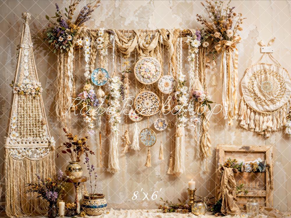 Kate Boho Wandbehang Blumen Hintergrund Entworfen von Emetselch - Kate Backdrop.de