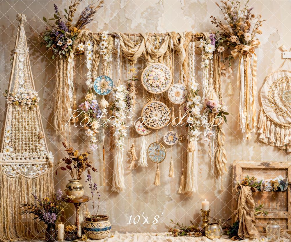 Kate Boho Wandbehang Blumen Hintergrund Entworfen von Emetselch - Kate Backdrop.de