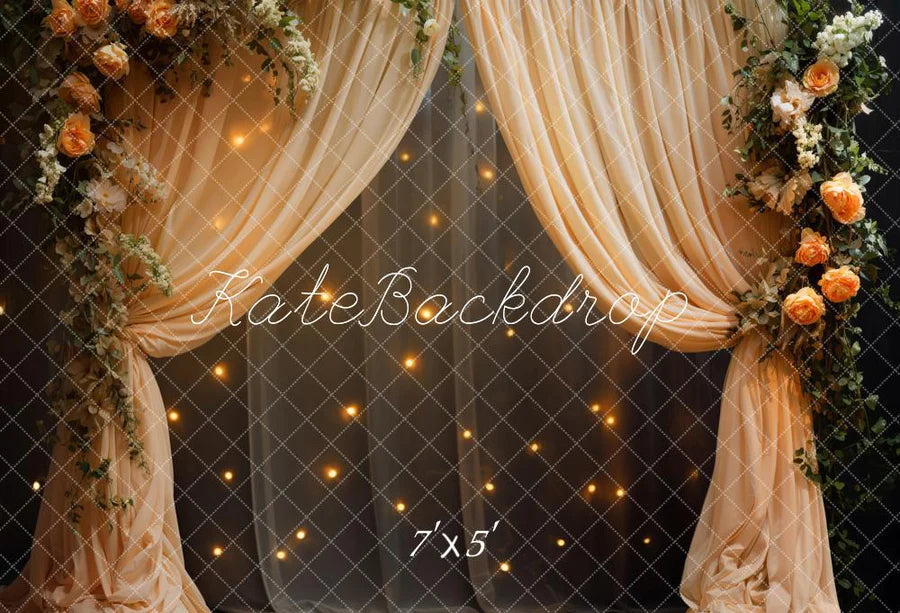 Kate Frühling Blume Vorhang String Lichterkette Hintergrund von Emetselch - Kate Backdrop.de