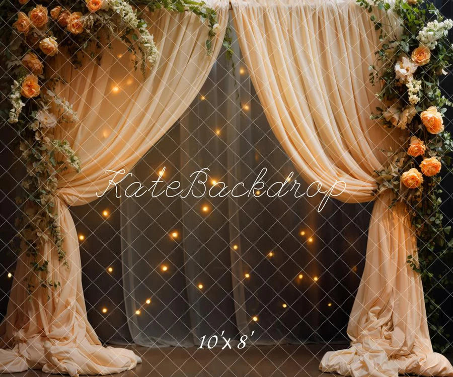 Kate Frühling Blume Vorhang String Lichterkette Hintergrund von Emetselch
