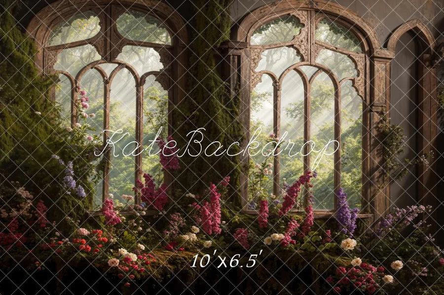 Kate Frühling Blumen Bogen Fenster Hintergrund von Emetselch - Kate Backdrop.de