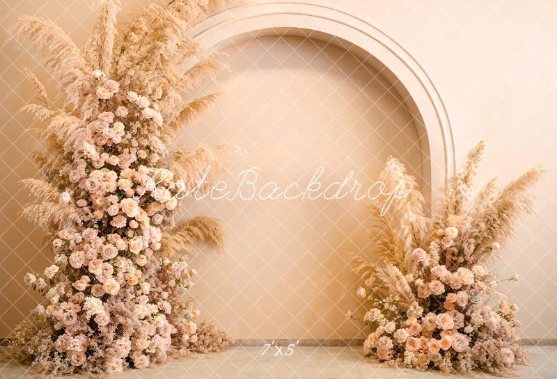 Kate Boho Modern Frühling Blume Bogen Wandhintergrund von Emetselch - Kate Backdrop.de