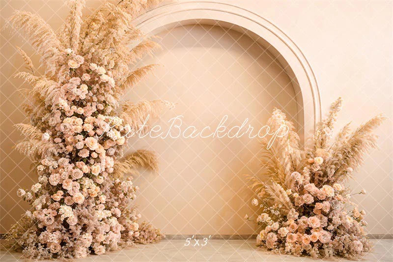 Kate Boho Modern Frühling Blume Bogen Wandhintergrund von Emetselch - Kate Backdrop.de