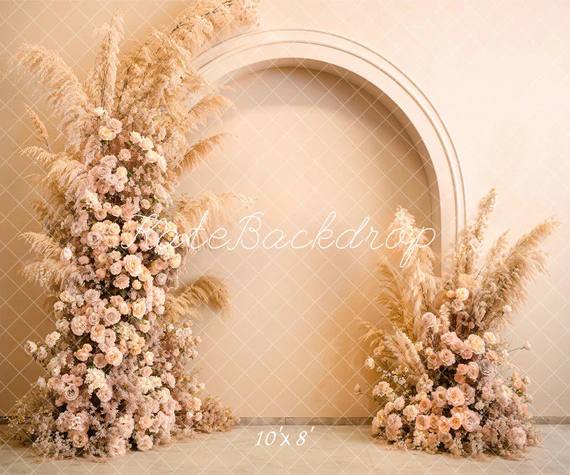 Kate Boho Modern Frühling Blume Bogen Wandhintergrund von Emetselch - Kate Backdrop.de