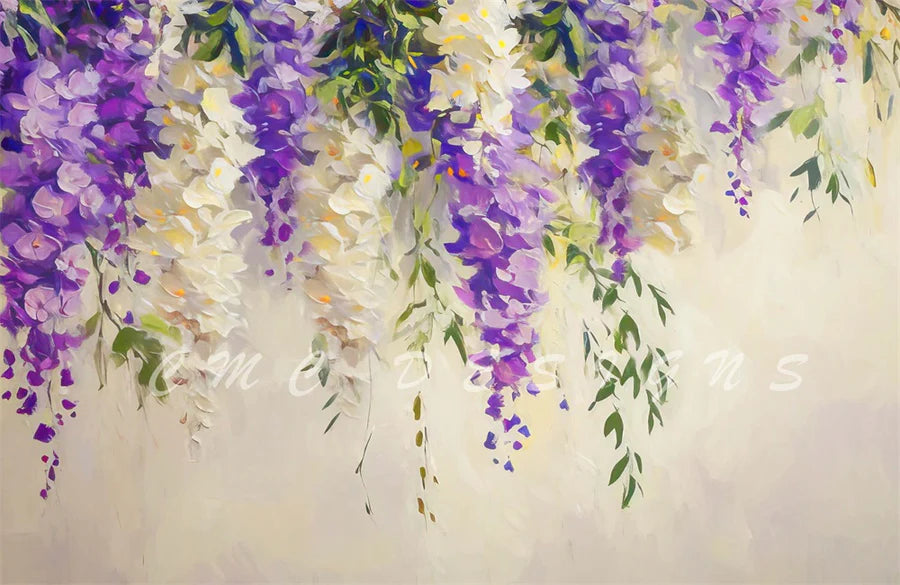 Kate Frühling gemalte Blume Wisteria Hintergrund von Candice Compton