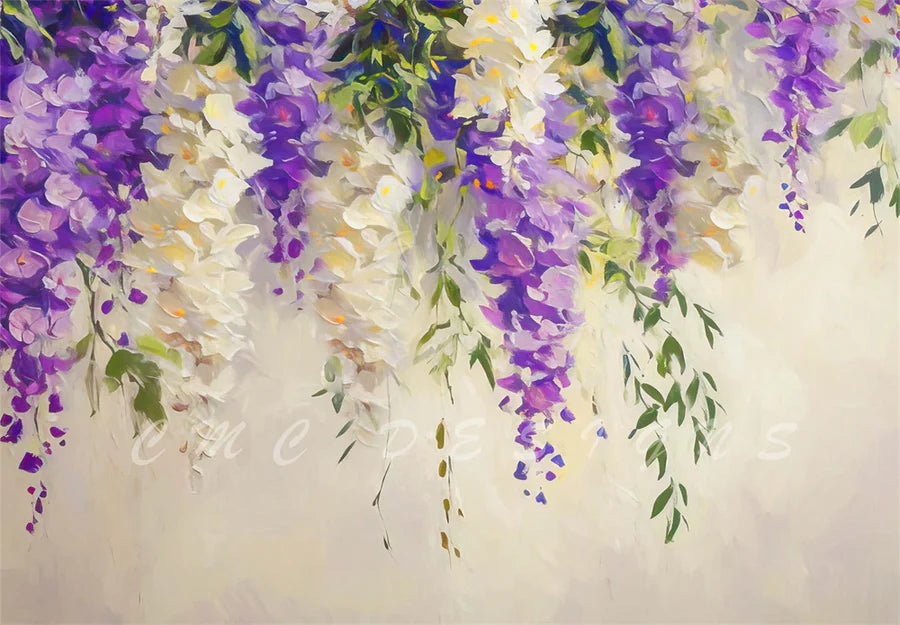 Kate Frühling gemalte Blume Wisteria Hintergrund von Candice Compton