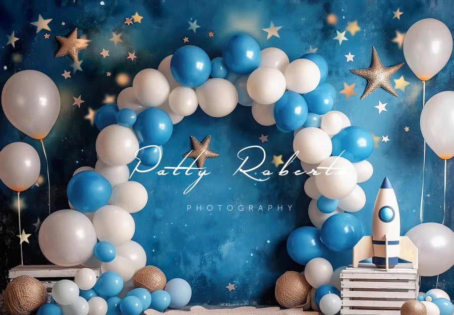 Kate Kosmische Luftballons Smash Hintergrund von Patty Roberts - Kate Backdrop.de