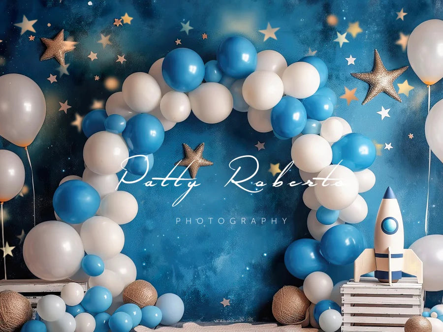 Kate Kosmische Luftballons Smash Hintergrund von Patty Roberts - Kate Backdrop.de
