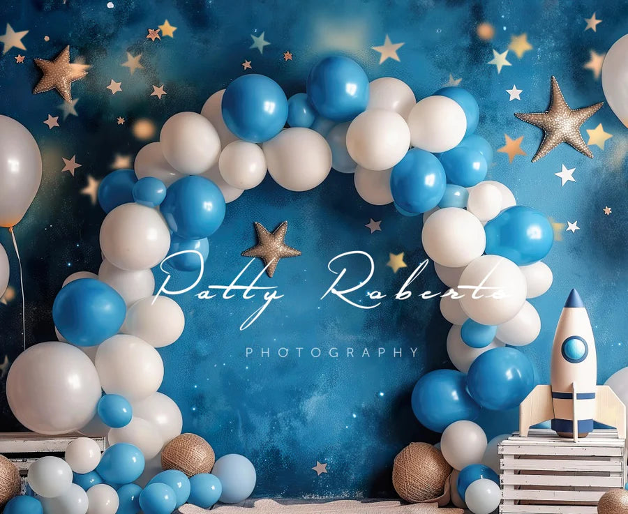 Kate Kosmische Luftballons Smash Hintergrund von Patty Roberts - Kate Backdrop.de