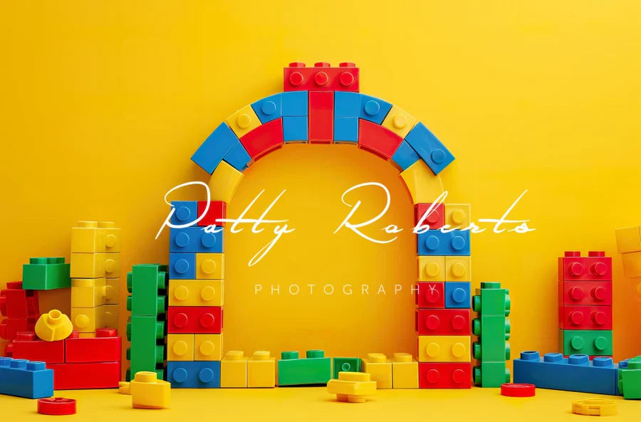 Super Sale-C Kate Gelbe Lego-Steine Hintergrund von Patty Roberts