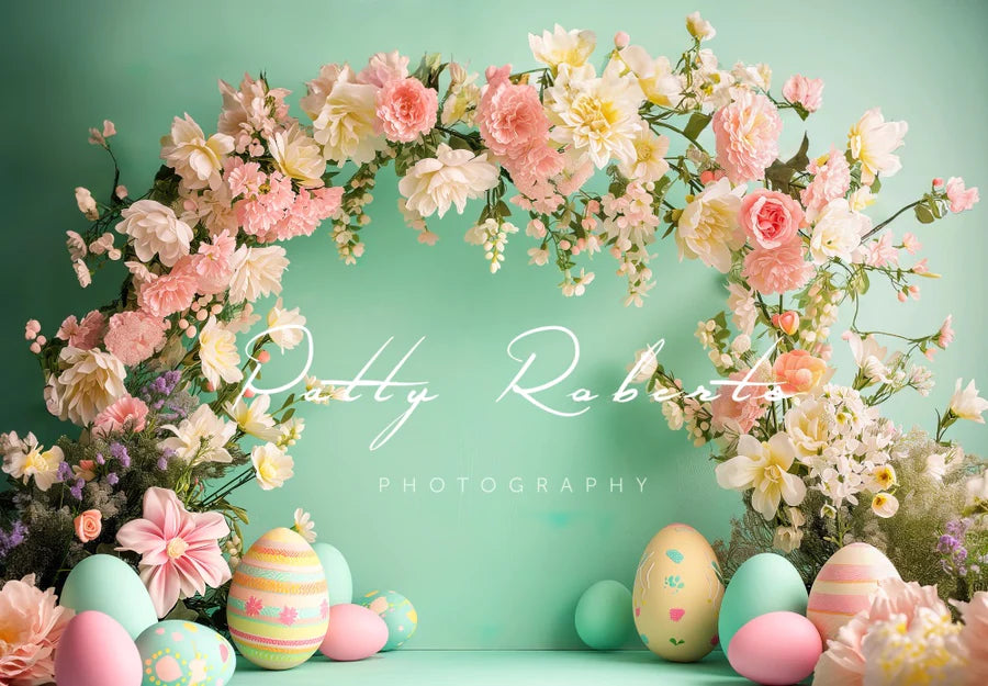 Kate Grüne Ostern Frühling Hintergrund mit Blumen Hintergrund von Patty Roberts - Kate Backdrop.de