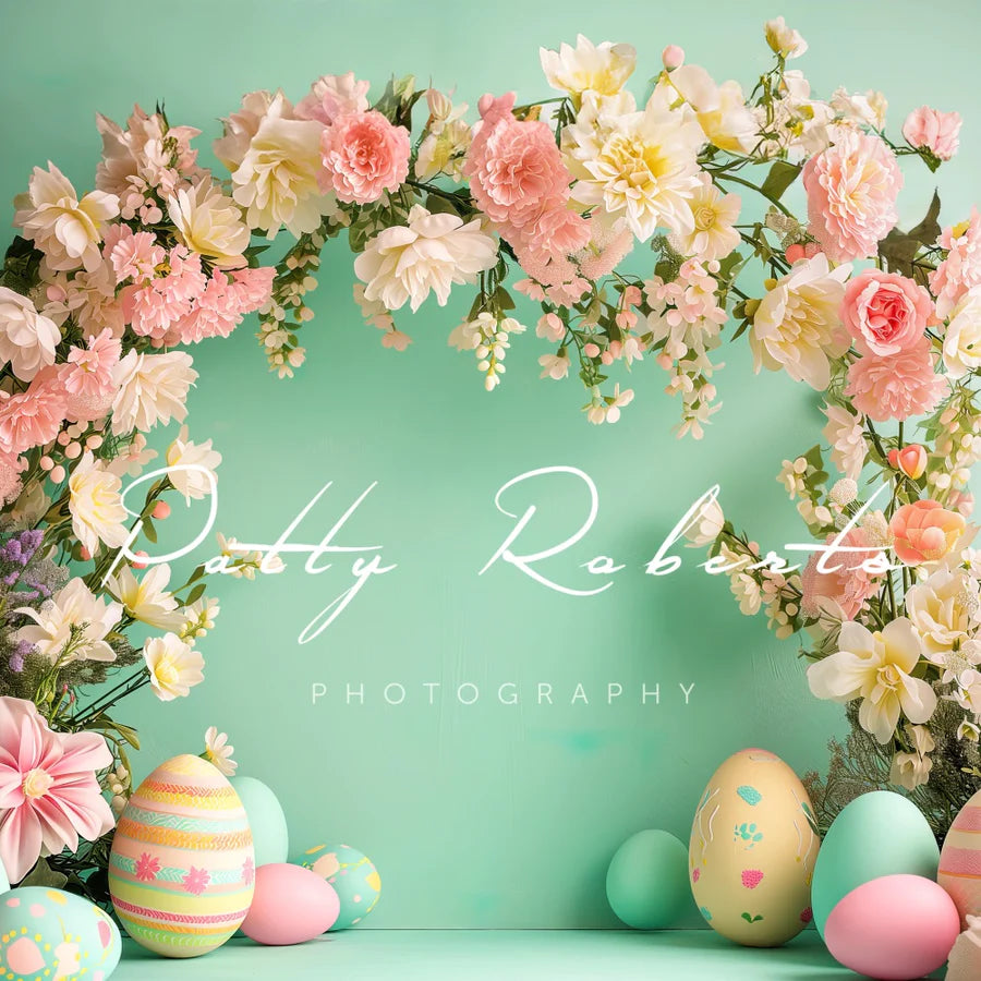 Kate Grüne Ostern Frühling Hintergrund mit Blumen Hintergrund von Patty Roberts - Kate Backdrop.de