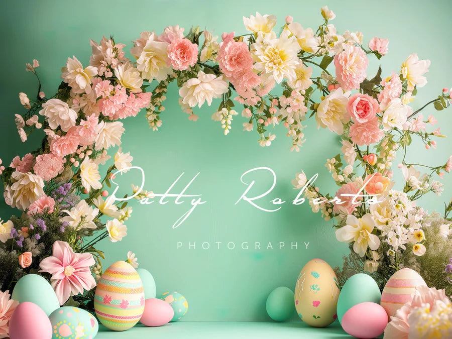 Kate Grüne Ostern Frühling Hintergrund mit Blumen Hintergrund von Patty Roberts - Kate Backdrop.de