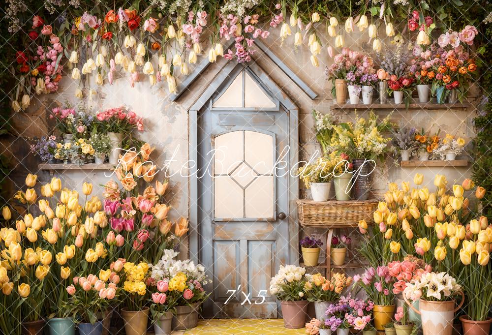 Kate Frühlings blumen Tulpen Gewächshaus Hintergrund Entworfen von Emetselch