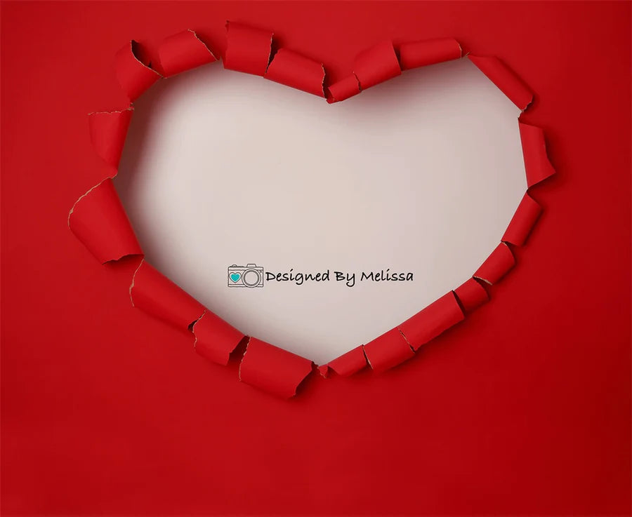 Kate Valentinstag Rot Zerrissenes Herz Hintergrund von Melissa King