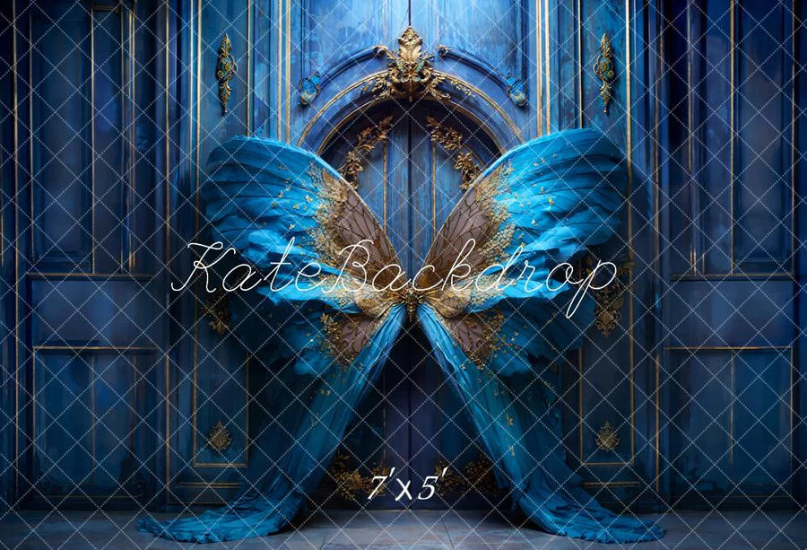 Kate Moderner blauer Schmetterling Türhintergrund von Chain Photography - Kate Backdrop.de