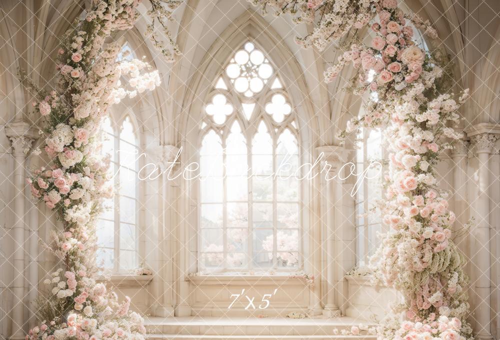 Kate Frühling Weiße Blumen Fenster Zimmer Hintergrund Entworfen von Emetselch - Kate Backdrop.de