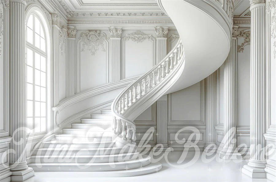 Kate Weiße Treppe Hintergrund von Mini MakeBelieve - Kate Backdrop.de
