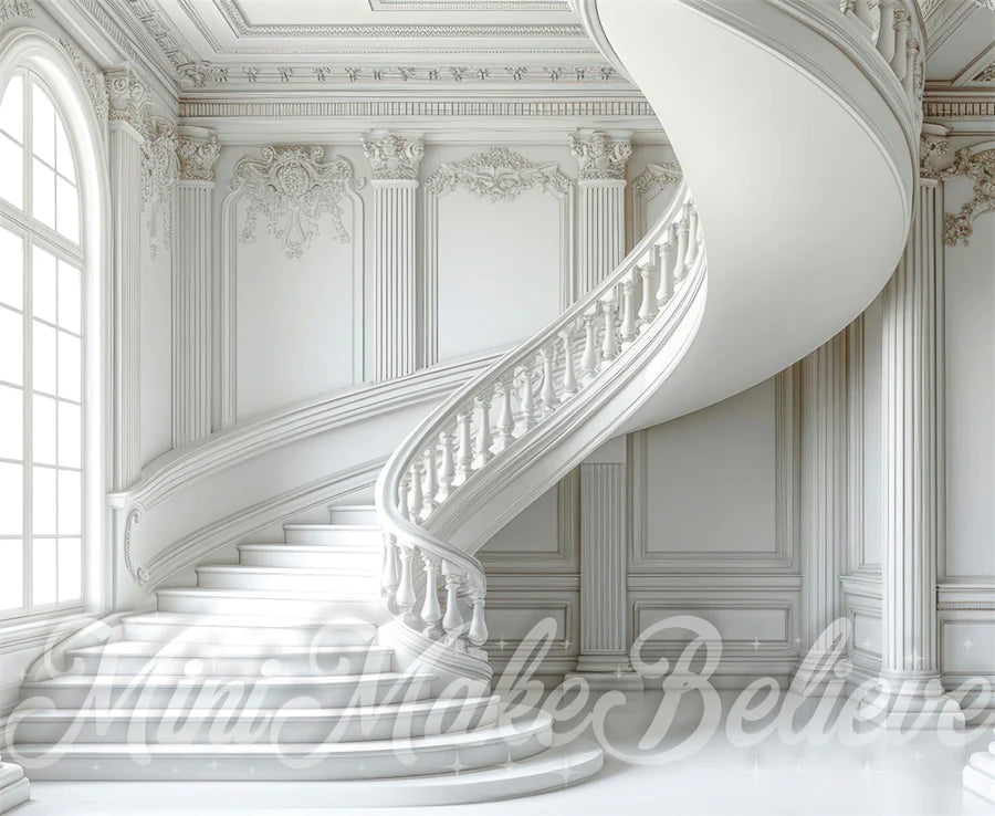Kate Weiße Treppe Hintergrund von Mini MakeBelieve - Kate Backdrop.de