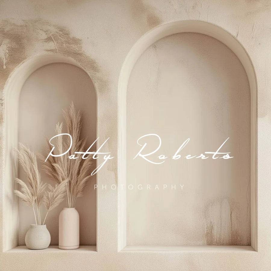 Kate Beige Bogen Wandhintergrund von Patty Roberts - Kate Backdrop.de