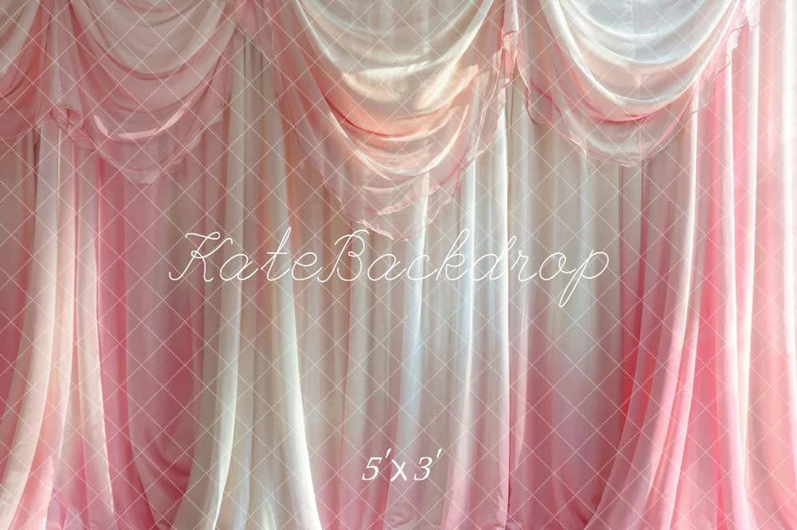 Kate Rosa und weißer Farbverlauf Vorhang Hintergrund von Emetselch - Kate Backdrop.de