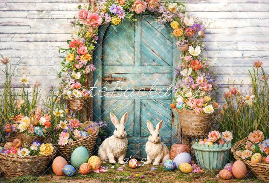 Kate Ostereier Blume Hase Bogen Hintergrund von Emetselch - Kate Backdrop.de