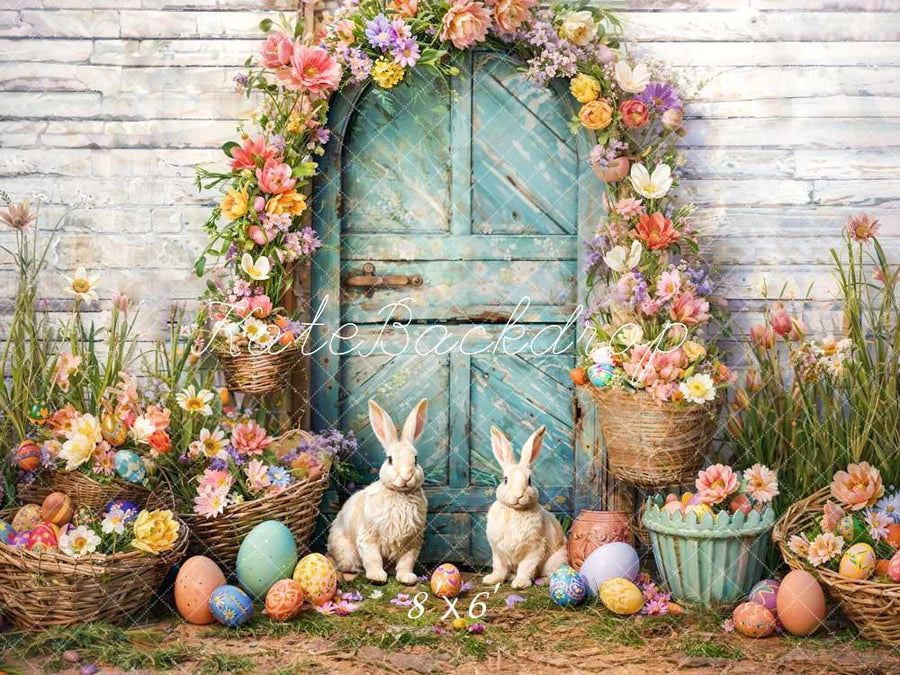 Kate Ostereier Blume Hase Bogen Hintergrund von Emetselch - Kate Backdrop.de