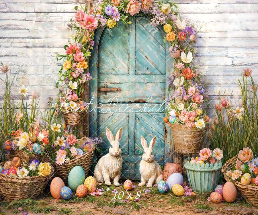 Kate Ostereier Blume Hase Bogen Hintergrund von Emetselch - Kate Backdrop.de
